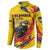 Personalized Colombia Button Sweatshirt Colombian Andean Condor With Coat Of Arms - Wonder Print Shop