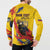 Personalized Colombia Button Sweatshirt Colombian Andean Condor With Coat Of Arms - Wonder Print Shop