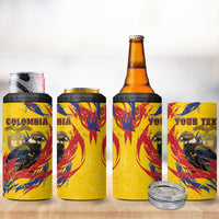 Personalized Colombia 4 in 1 Can Cooler Tumbler Colombian Andean Condor With Coat Of Arms - Wonder Print Shop