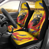 Colombia Car Seat Cover Colombian Andean Condor With Coat Of Arms - Wonder Print Shop