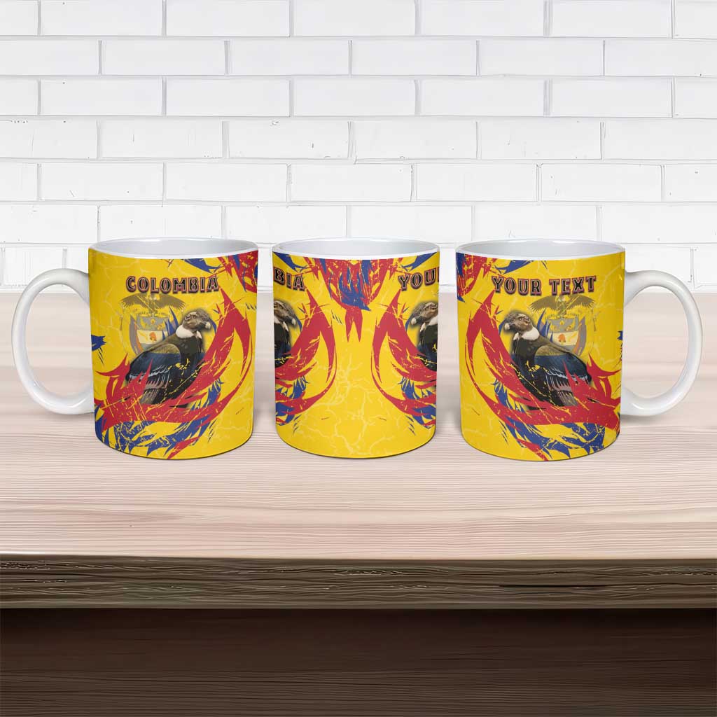 Personalized Colombia Ceramic Mug Colombian Andean Condor With Coat Of Arms - Wonder Print Shop