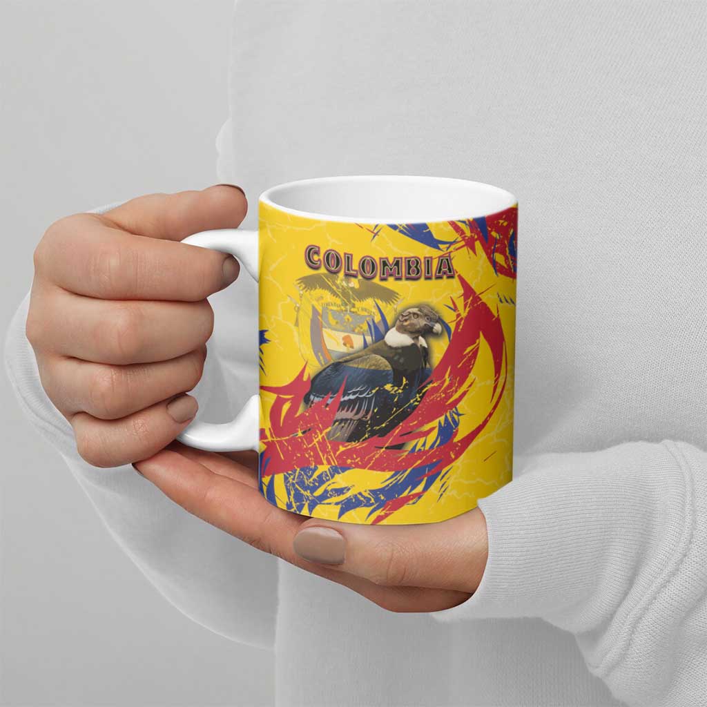 Personalized Colombia Ceramic Mug Colombian Andean Condor With Coat Of Arms - Wonder Print Shop
