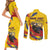 Personalized Colombia Couples Matching Short Sleeve Bodycon Dress and Long Sleeve Button Shirt Colombian Andean Condor With Coat Of Arms - Wonder Print Shop