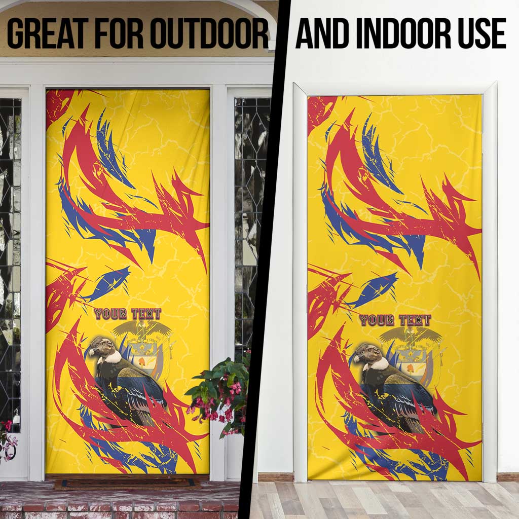 Personalized Colombia Door Cover Colombian Andean Condor With Coat Of Arms - Wonder Print Shop