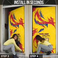 Personalized Colombia Door Cover Colombian Andean Condor With Coat Of Arms - Wonder Print Shop