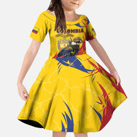 Personalized Colombia Family Matching Mermaid Dress and Hawaiian Shirt Colombian Andean Condor With Coat Of Arms - Wonder Print Shop