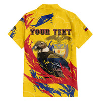 Personalized Colombia Family Matching Off The Shoulder Long Sleeve Dress and Hawaiian Shirt Colombian Andean Condor With Coat Of Arms - Wonder Print Shop