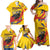 Personalized Colombia Family Matching Off Shoulder Maxi Dress and Hawaiian Shirt Colombian Andean Condor With Coat Of Arms - Wonder Print Shop