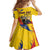 Personalized Colombia Family Matching Off Shoulder Short Dress and Hawaiian Shirt Colombian Andean Condor With Coat Of Arms - Wonder Print Shop