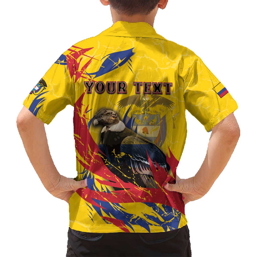 Personalized Colombia Family Matching Summer Maxi Dress and Hawaiian Shirt Colombian Andean Condor With Coat Of Arms - Wonder Print Shop