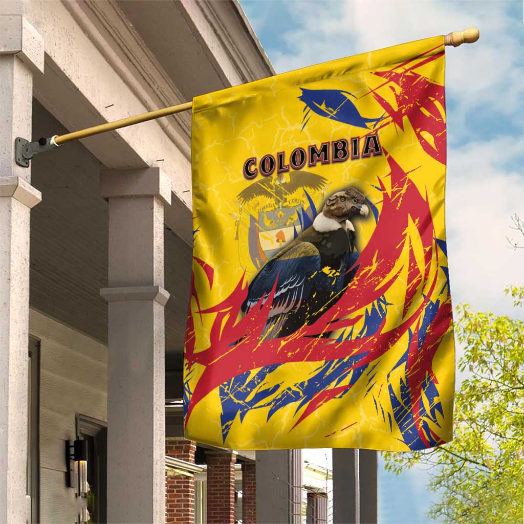 Colombia Garden Flag Colombian Andean Condor With Coat Of Arms - Wonder Print Shop