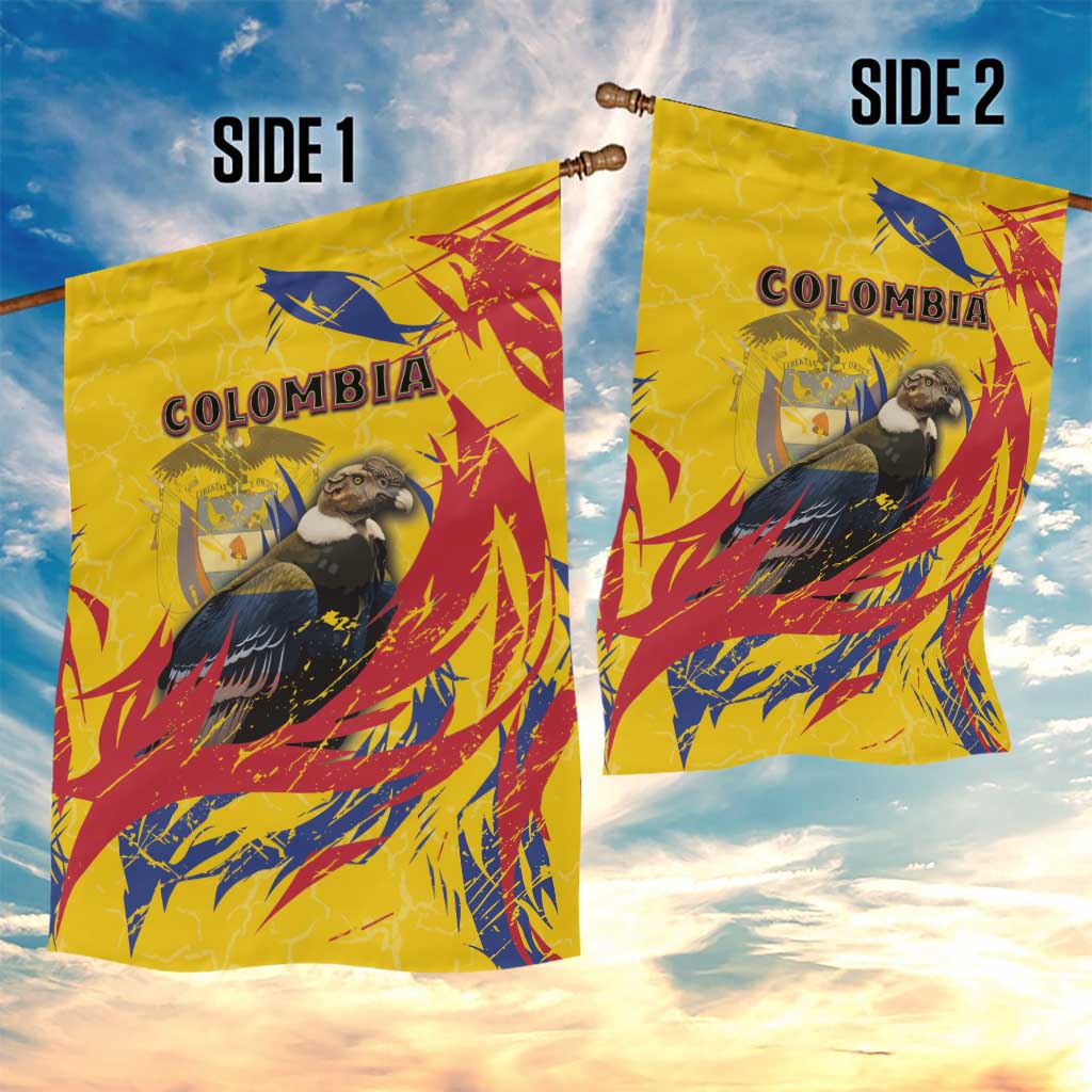 Colombia Garden Flag Colombian Andean Condor With Coat Of Arms - Wonder Print Shop