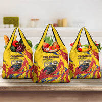 Colombia Grocery Bag Colombian Andean Condor With Coat Of Arms - Wonder Print Shop