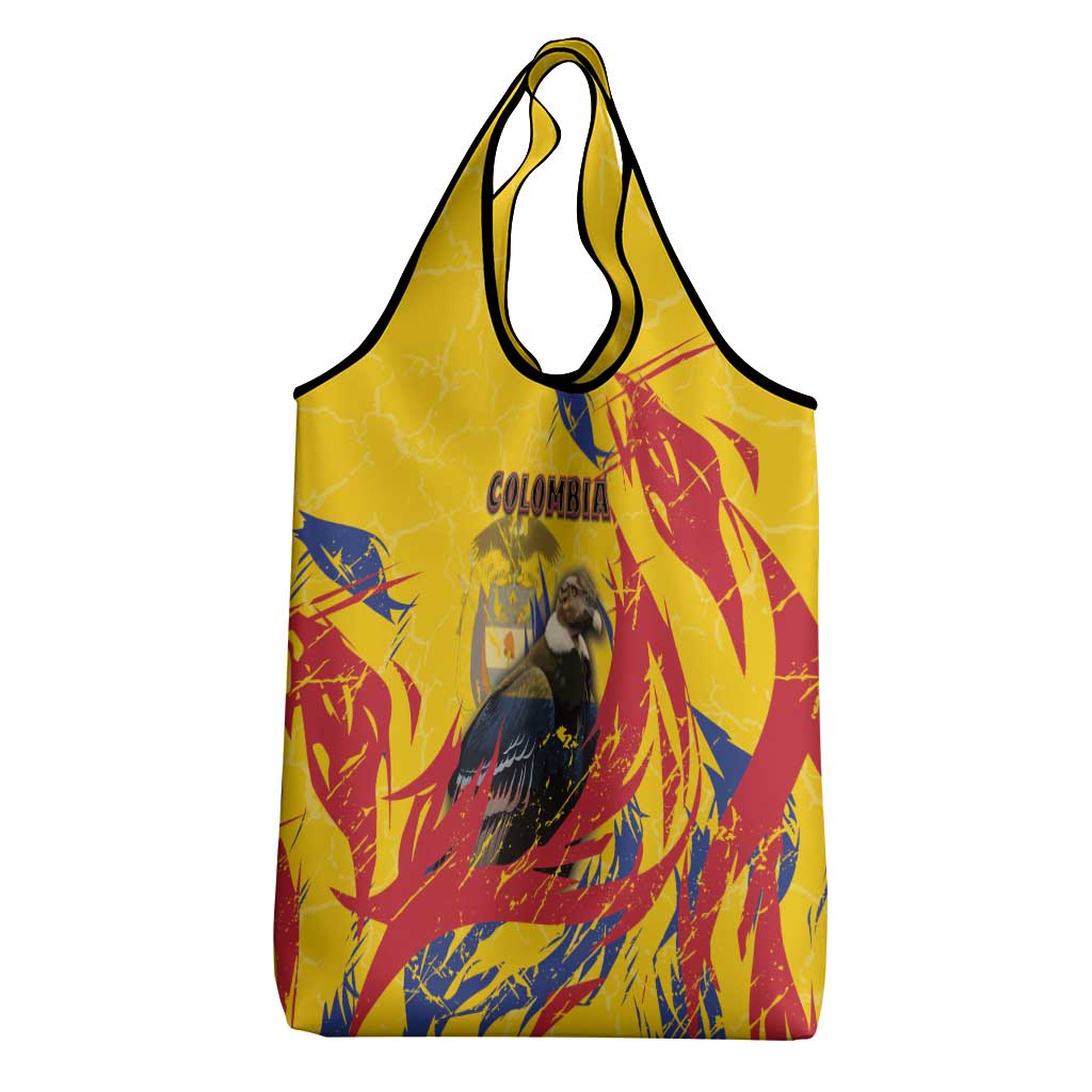 Colombia Grocery Bag Colombian Andean Condor With Coat Of Arms - Wonder Print Shop
