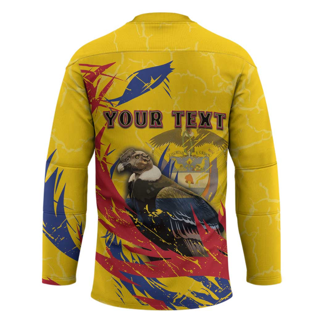 Personalized Colombia Hockey Jersey Colombian Andean Condor With Coat Of Arms - Wonder Print Shop