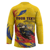 Personalized Colombia Hockey Jersey Colombian Andean Condor With Coat Of Arms - Wonder Print Shop
