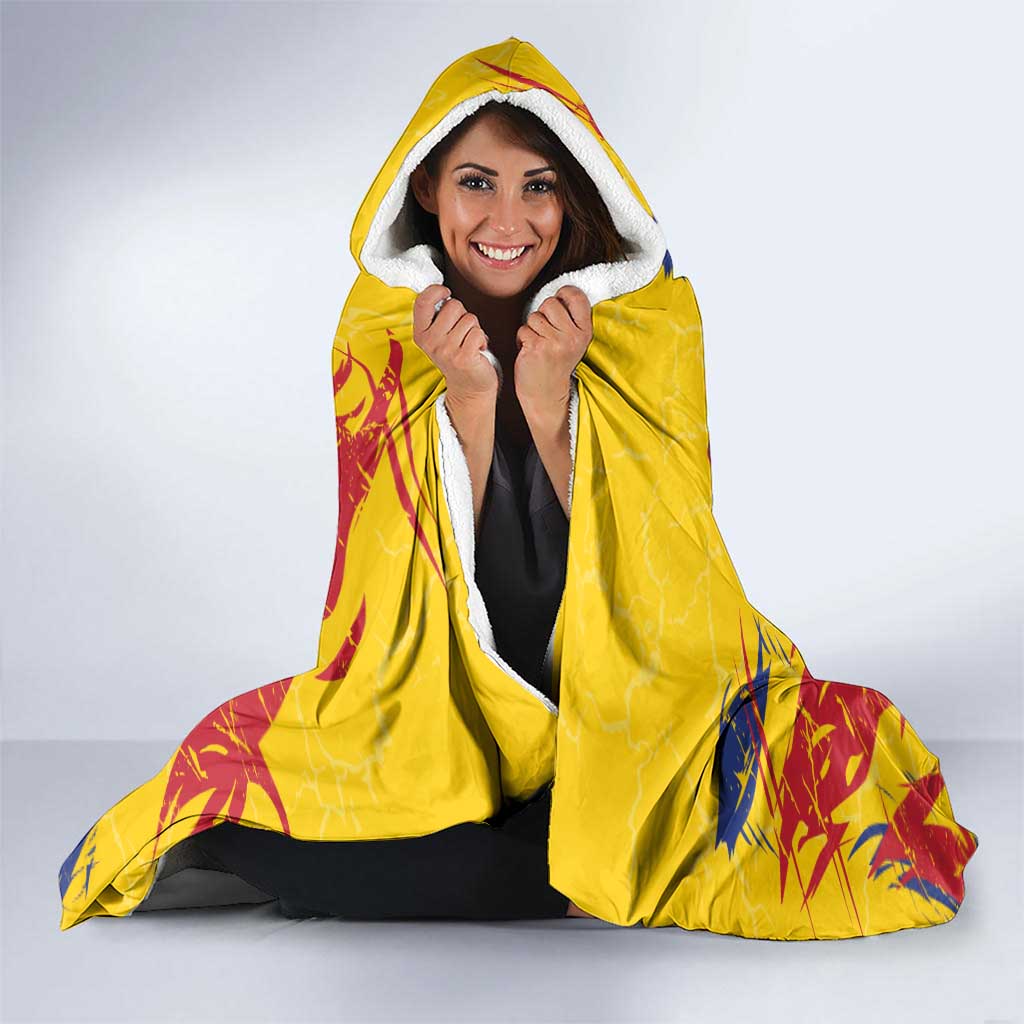 Colombia Hooded Blanket Colombian Andean Condor With Coat Of Arms - Wonder Print Shop