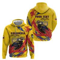 Personalized Colombia Hoodie Colombian Andean Condor With Coat Of Arms - Wonder Print Shop