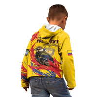 Personalized Colombia Kid Hoodie Colombian Andean Condor With Coat Of Arms - Wonder Print Shop