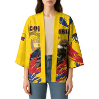 Personalized Colombia Kimono Colombian Andean Condor With Coat Of Arms - Wonder Print Shop
