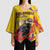 Personalized Colombia Kimono Sleeve Blouse Colombian Andean Condor With Coat Of Arms - Wonder Print Shop