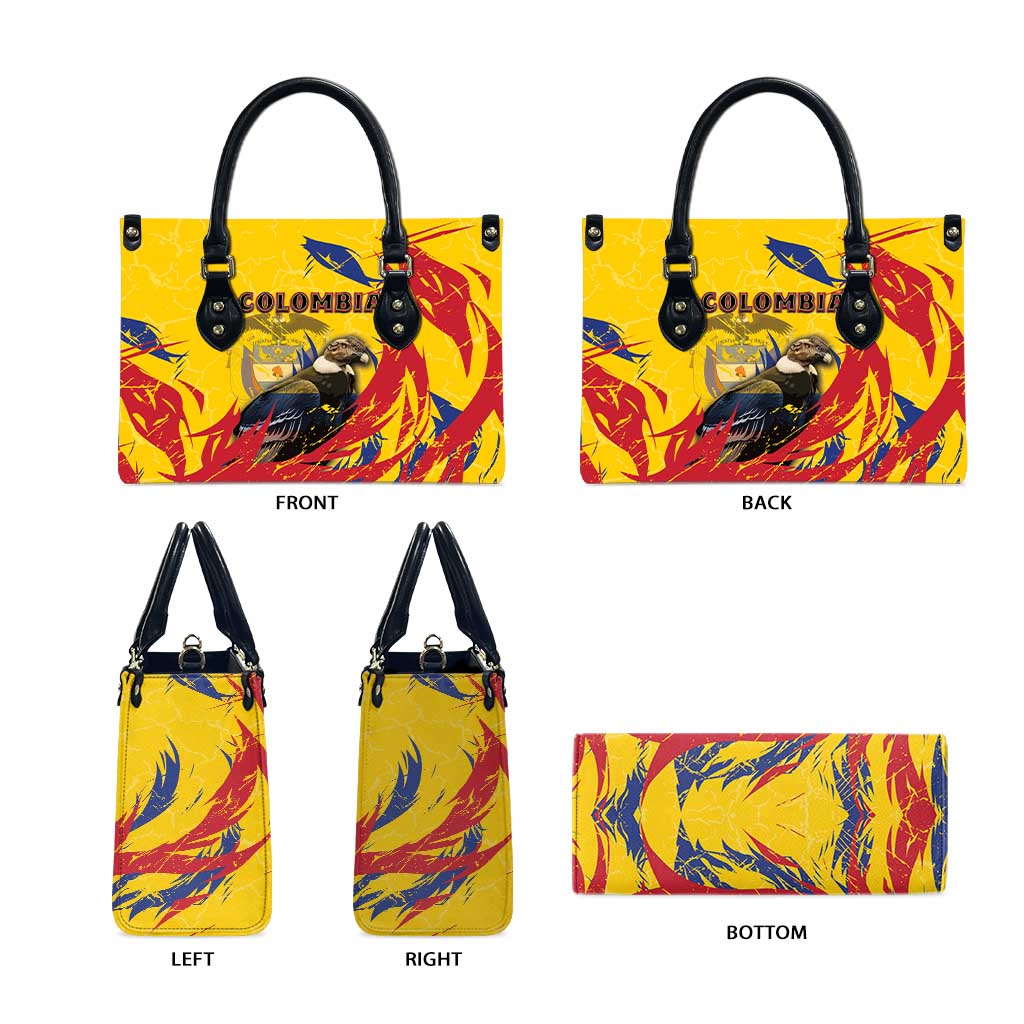Colombia Leather Bag Colombian Andean Condor With Coat Of Arms - Wonder Print Shop