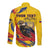 Personalized Colombia Long Sleeve Button Shirt Colombian Andean Condor With Coat Of Arms - Wonder Print Shop
