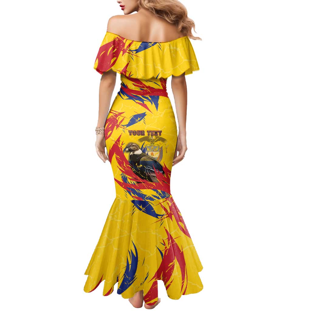 Personalized Colombia Mermaid Dress Colombian Andean Condor With Coat Of Arms - Wonder Print Shop