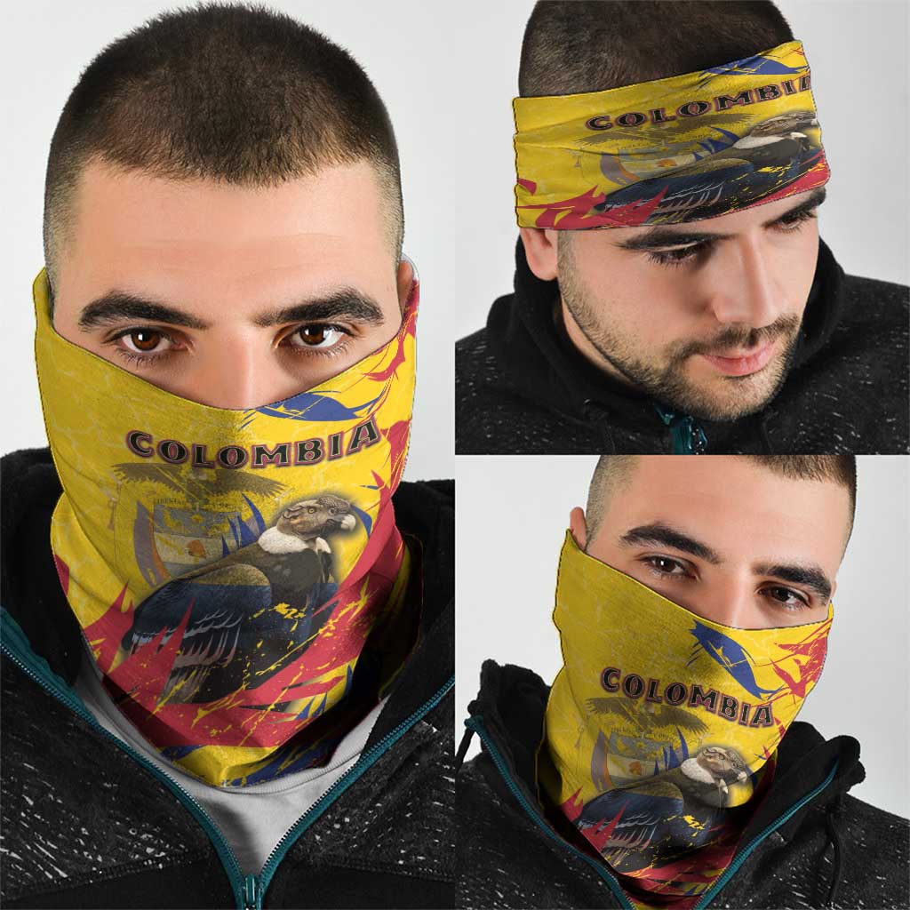 Colombia Neck Gaiter Colombian Andean Condor With Coat Of Arms - Wonder Print Shop