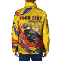 Personalized Colombia Padded Jacket Colombian Andean Condor With Coat Of Arms - Wonder Print Shop