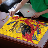 Colombia Puzzle Colombian Andean Condor With Coat Of Arms - Wonder Print Shop
