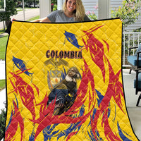 Colombia Quilt Colombian Andean Condor With Coat Of Arms - Wonder Print Shop