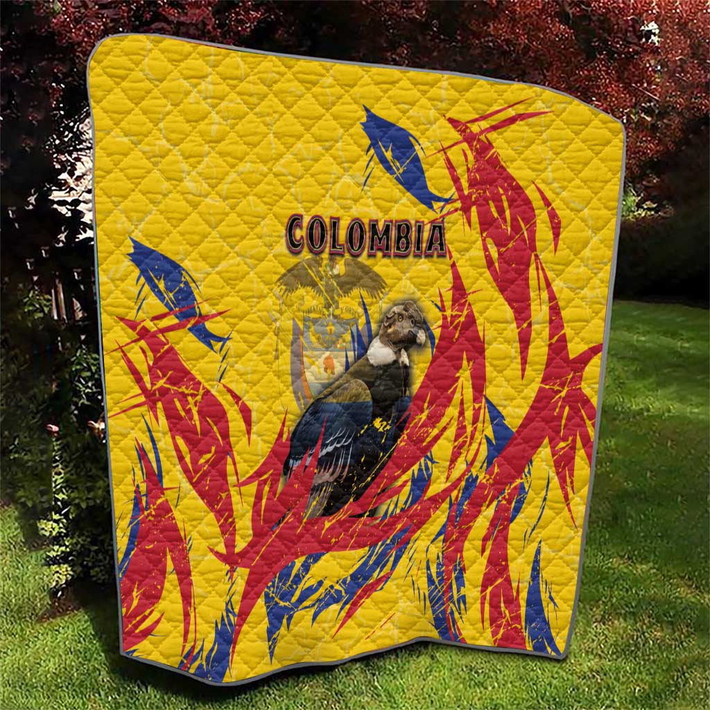Colombia Quilt Colombian Andean Condor With Coat Of Arms - Wonder Print Shop