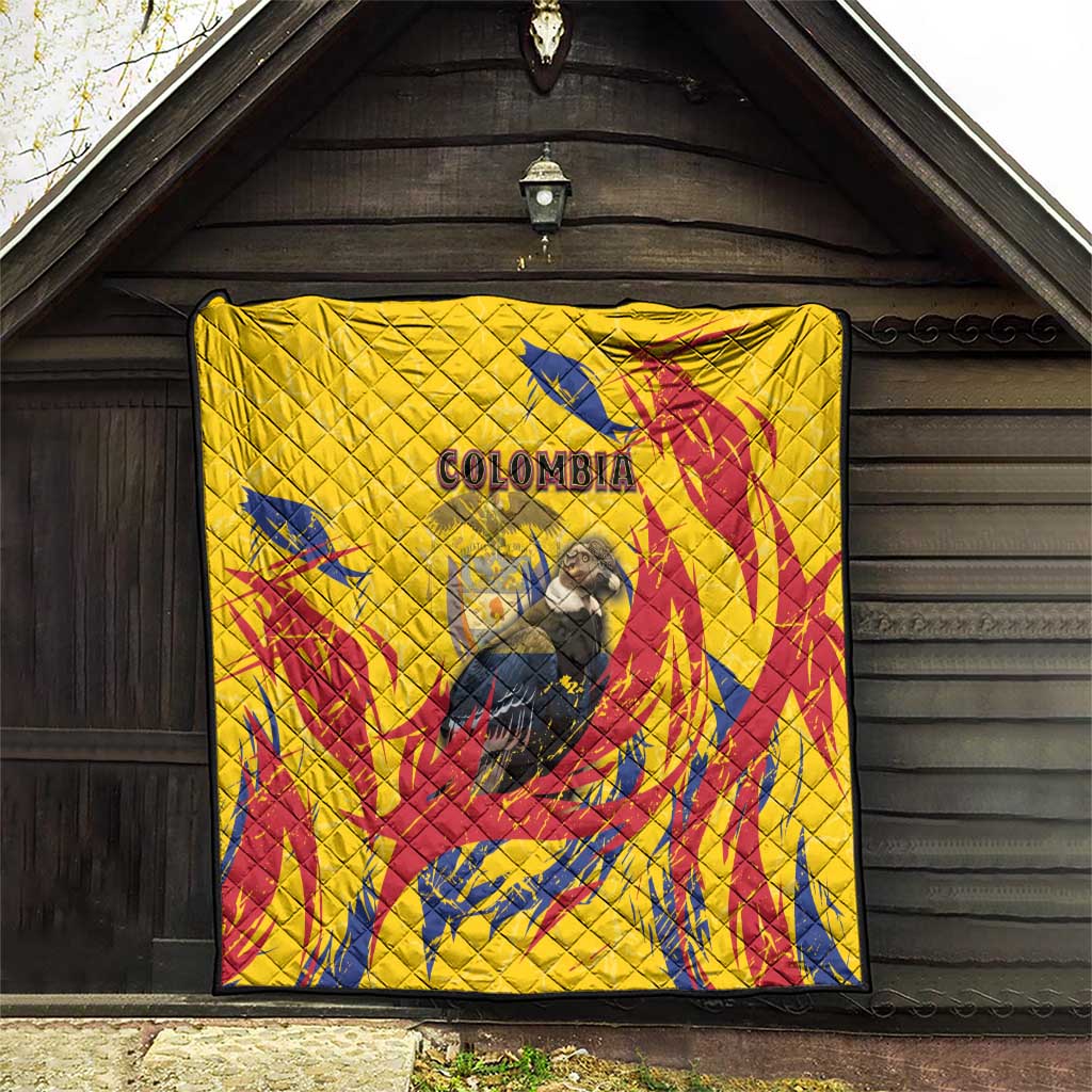 Colombia Quilt Colombian Andean Condor With Coat Of Arms - Wonder Print Shop