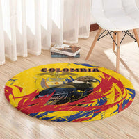 Colombia Round Carpet Colombian Andean Condor With Coat Of Arms - Wonder Print Shop