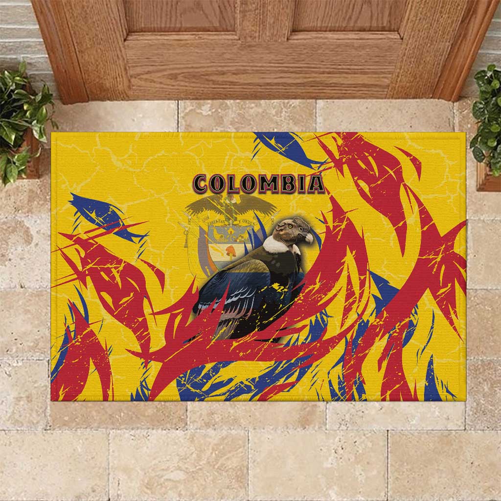 Colombia Rubber Doormat Colombian Andean Condor With Coat Of Arms - Wonder Print Shop