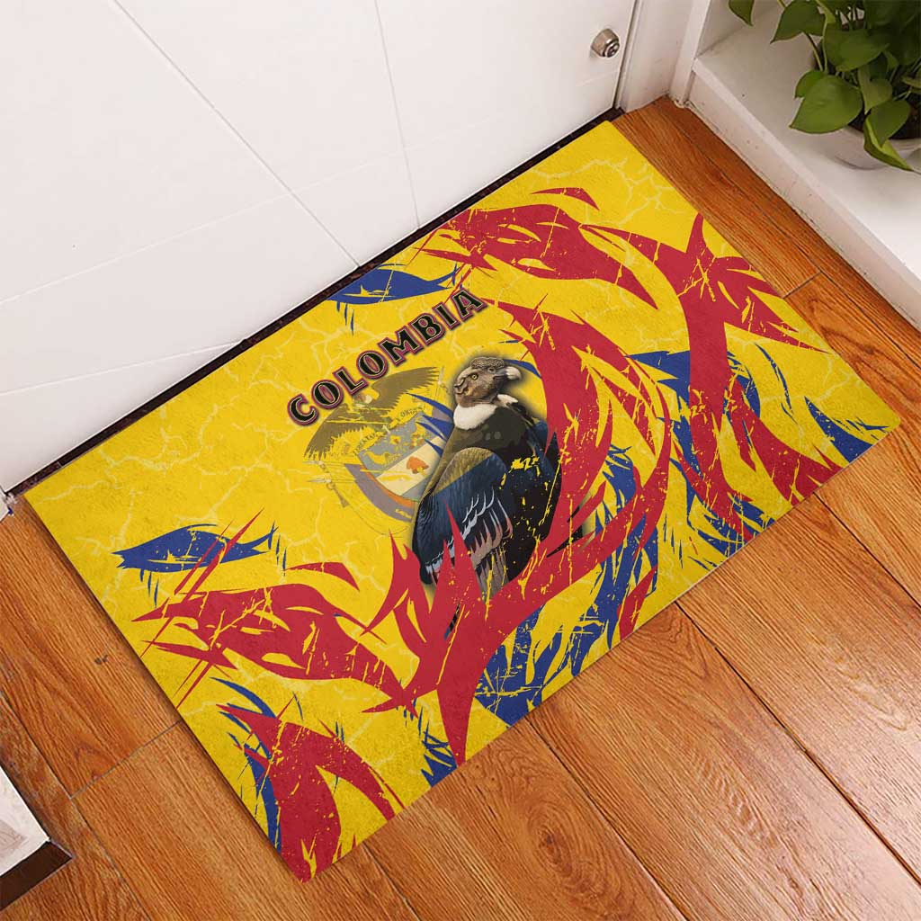 Colombia Rubber Doormat Colombian Andean Condor With Coat Of Arms - Wonder Print Shop