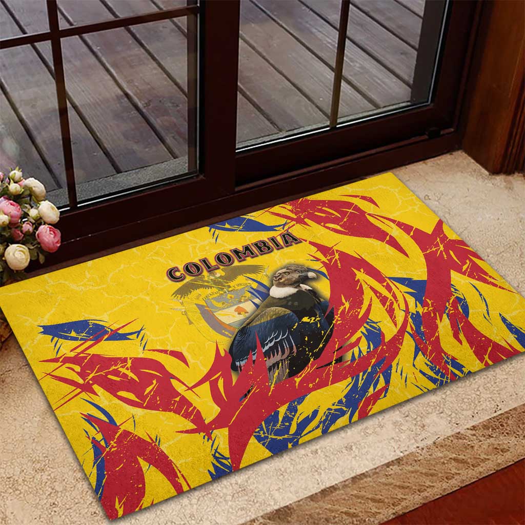 Colombia Rubber Doormat Colombian Andean Condor With Coat Of Arms - Wonder Print Shop