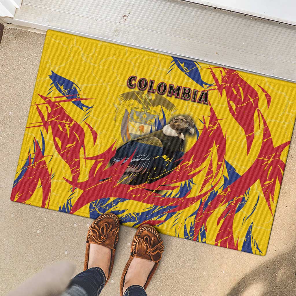 Colombia Rubber Doormat Colombian Andean Condor With Coat Of Arms - Wonder Print Shop