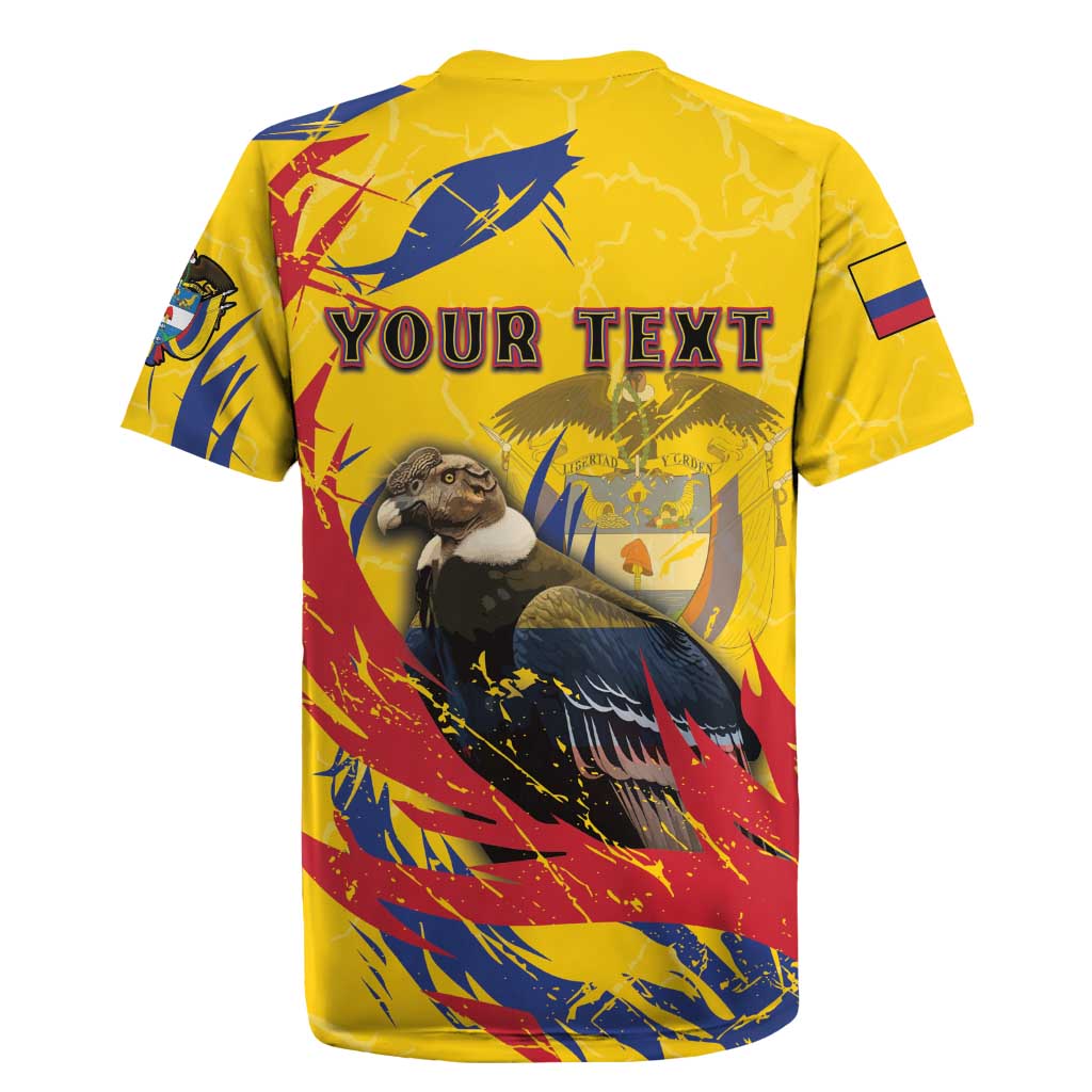 Personalized Colombia Rugby Jersey Colombian Andean Condor With Coat Of Arms - Wonder Print Shop