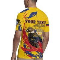 Personalized Colombia Rugby Jersey Colombian Andean Condor With Coat Of Arms - Wonder Print Shop