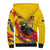 Personalized Colombia Sherpa Hoodie Colombian Andean Condor With Coat Of Arms - Wonder Print Shop