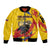 Personalized Colombia Sleeve Zip Bomber Jacket Colombian Andean Condor With Coat Of Arms - Wonder Print Shop