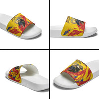 Colombia Slide Sandals Colombian Andean Condor With Coat Of Arms - Wonder Print Shop