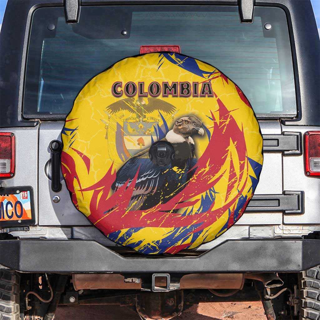 Colombia Spare Tire Cover Colombian Andean Condor With Coat Of Arms - Wonder Print Shop