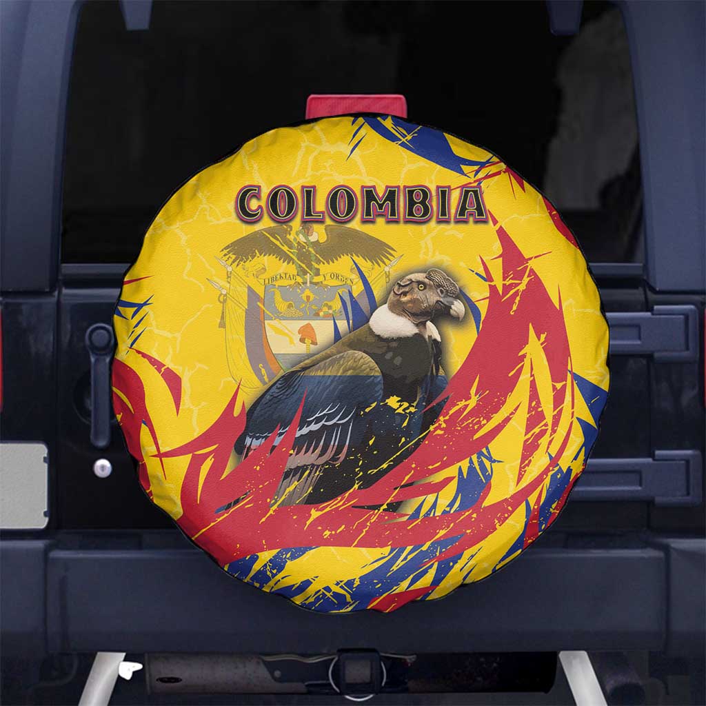 Colombia Spare Tire Cover Colombian Andean Condor With Coat Of Arms - Wonder Print Shop