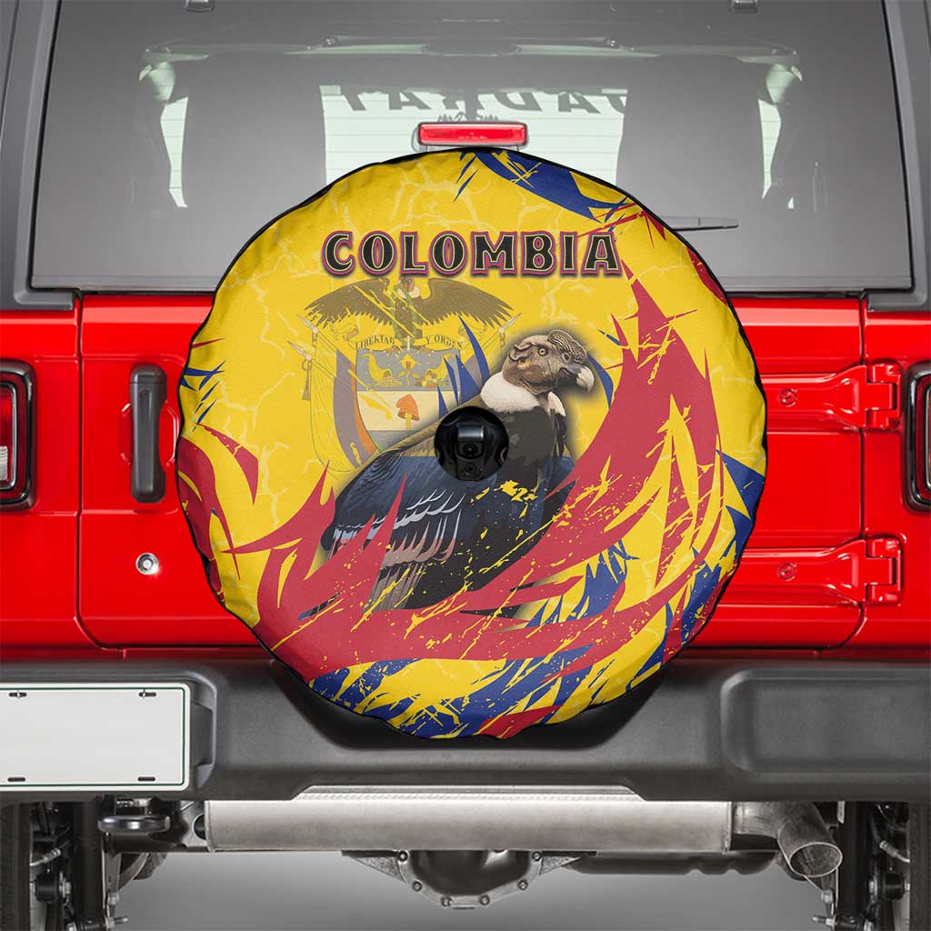 Colombia Spare Tire Cover Colombian Andean Condor With Coat Of Arms - Wonder Print Shop