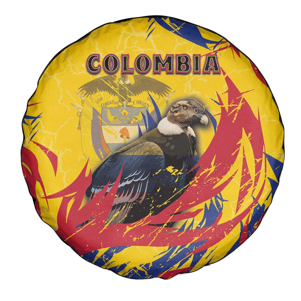 Colombia Spare Tire Cover Colombian Andean Condor With Coat Of Arms - Wonder Print Shop