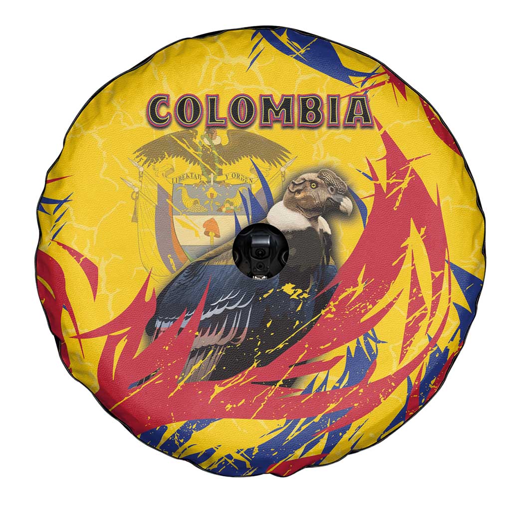 Colombia Spare Tire Cover Colombian Andean Condor With Coat Of Arms - Wonder Print Shop