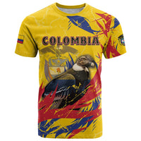 Personalized Colombia T Shirt Colombian Andean Condor With Coat Of Arms - Wonder Print Shop